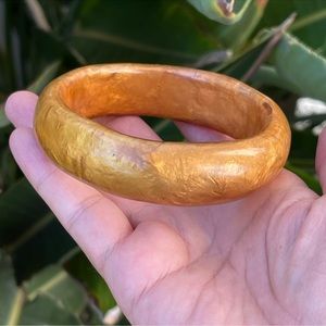 Golden Sea Willow coral style bangle bracelet